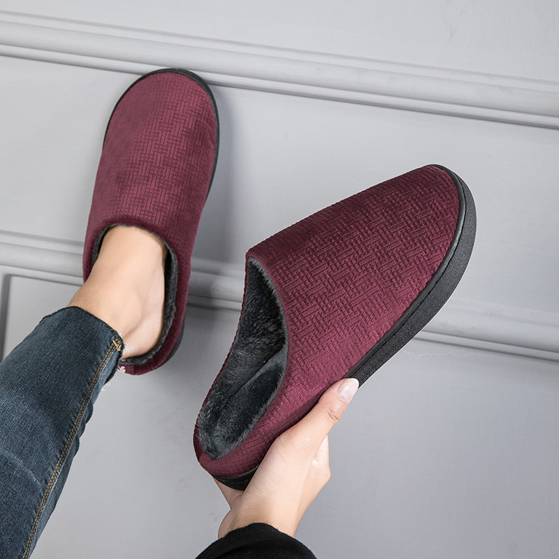 Extras Size Cotton Slippers Men's Winter Home 46 Plus Size Plus Size 47 Non-Slip Thick Bottom 48 Dad Slippers Men's Winter