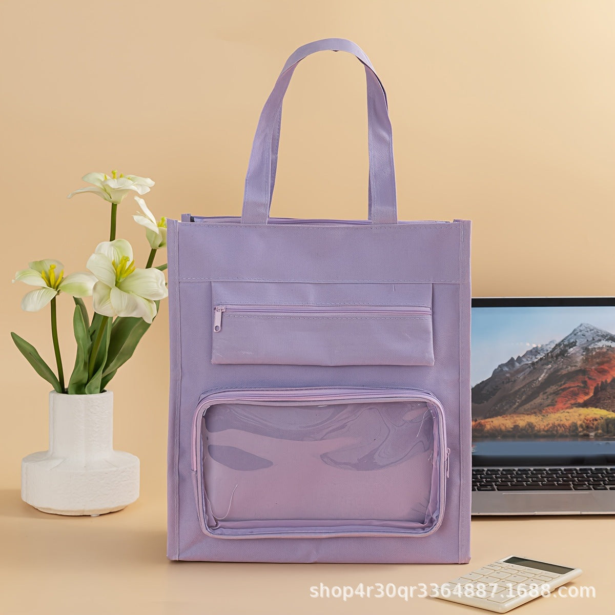2024 tutorial bag carrying book bag student file bag canvas storage bag girl handbag wholesale