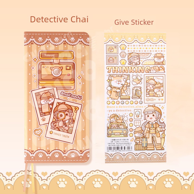 Little Fried Glutinous Rice Cake Stuffed with Bean Paste Journal Book Girl Good-looking Weeks Journal Book Suit Y2g Preppy Style Kids Girl Cute Little