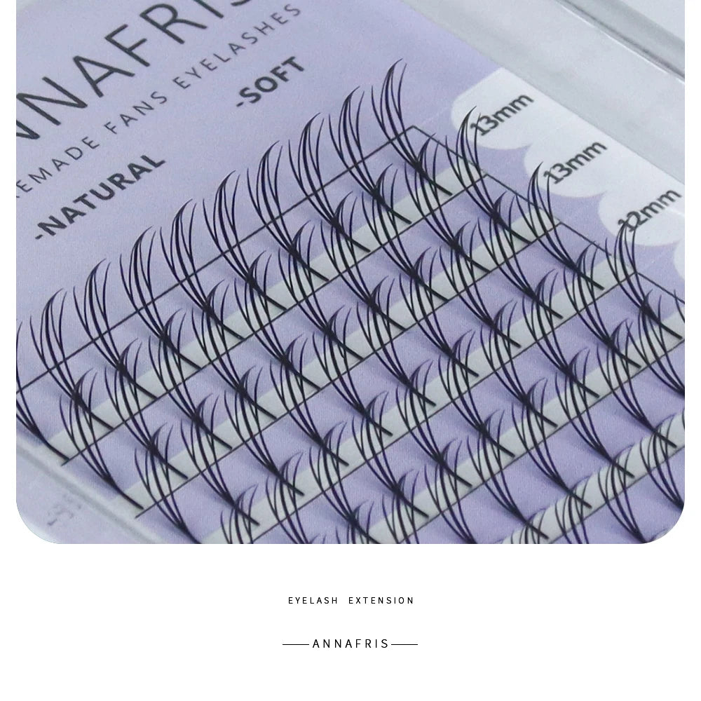 ANNAFRIS Comic Spire Eyelash Extension Premade Fans Natural Cashmere Manga False Eyelash Natural Soft Feather Shape Pteris Lash