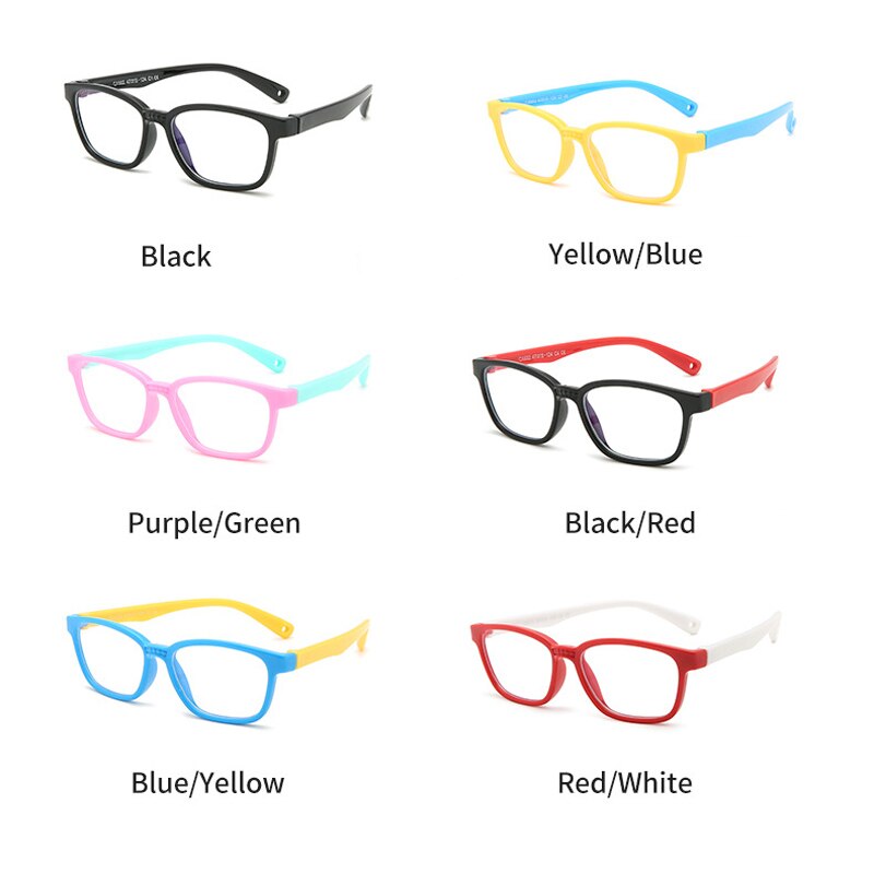 iboode Blue Light Blocking Glasses Kids Boy Girl Square Computer Eyeglasses Clear Lens Optical Glasses Frame UV400 Oculos Garfas