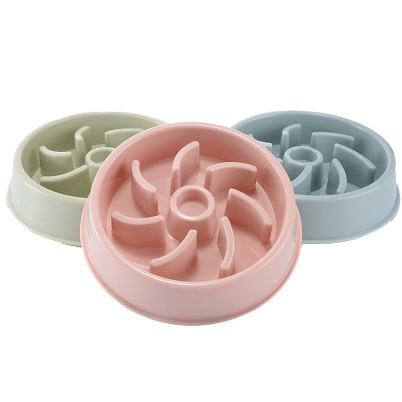 Pet Dogs Cats Slow Eating Bowl Feeding Food Bowls Puppy Slow Down Eating Feeder Dish Bowel Prevent Obesity Dogs Supplies