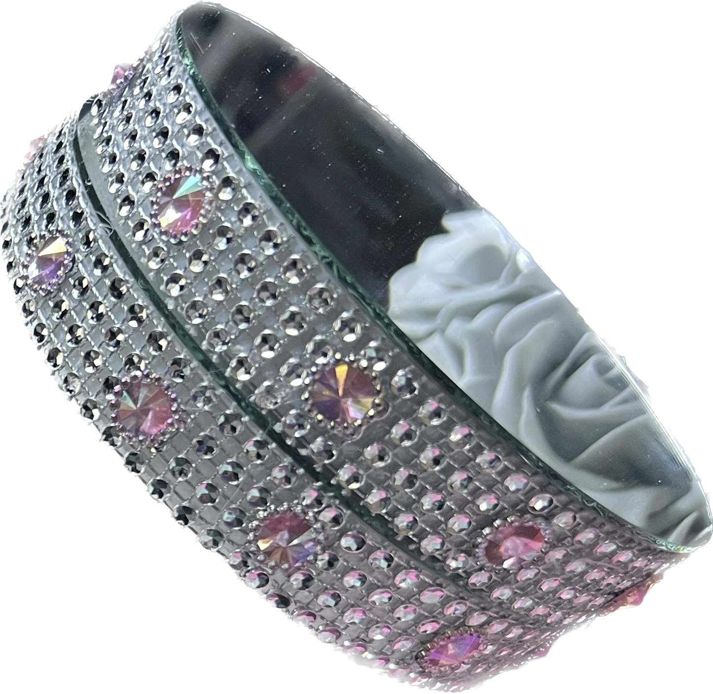 Mirrored Candle Holder - Pink