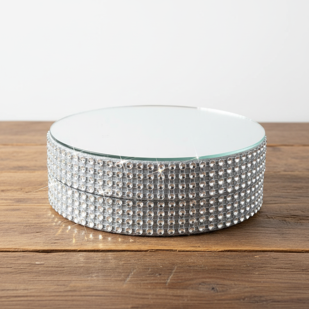 Mirrored Candle Holder - Silver