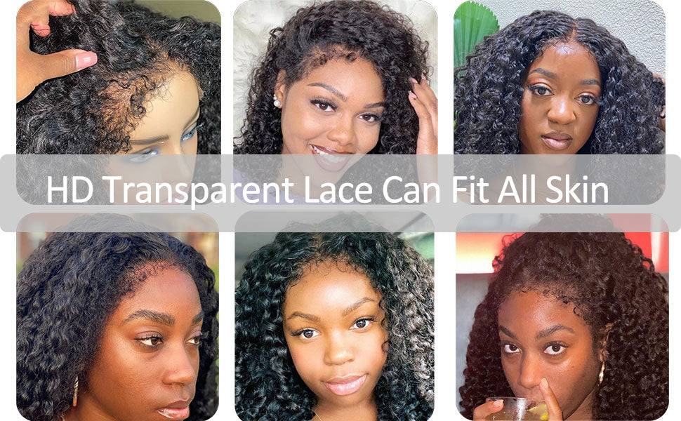 250 Density 13x6 Hd Afro Kinky Curly Wig 100% Human Hair 13x4 4c Edges Frontal Deep Wave Curly Lace Front Wigs For Women on sale