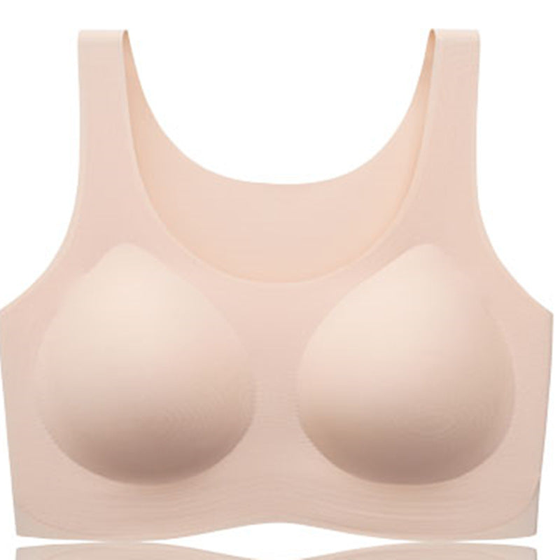 [High Quality] Red Endless Underwear Big Chest Small Thin plus size Sports Vest Bra
