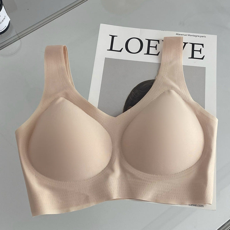 [High Quality] Red Endless Underwear Big Chest Small Thin plus size Sports Vest Bra