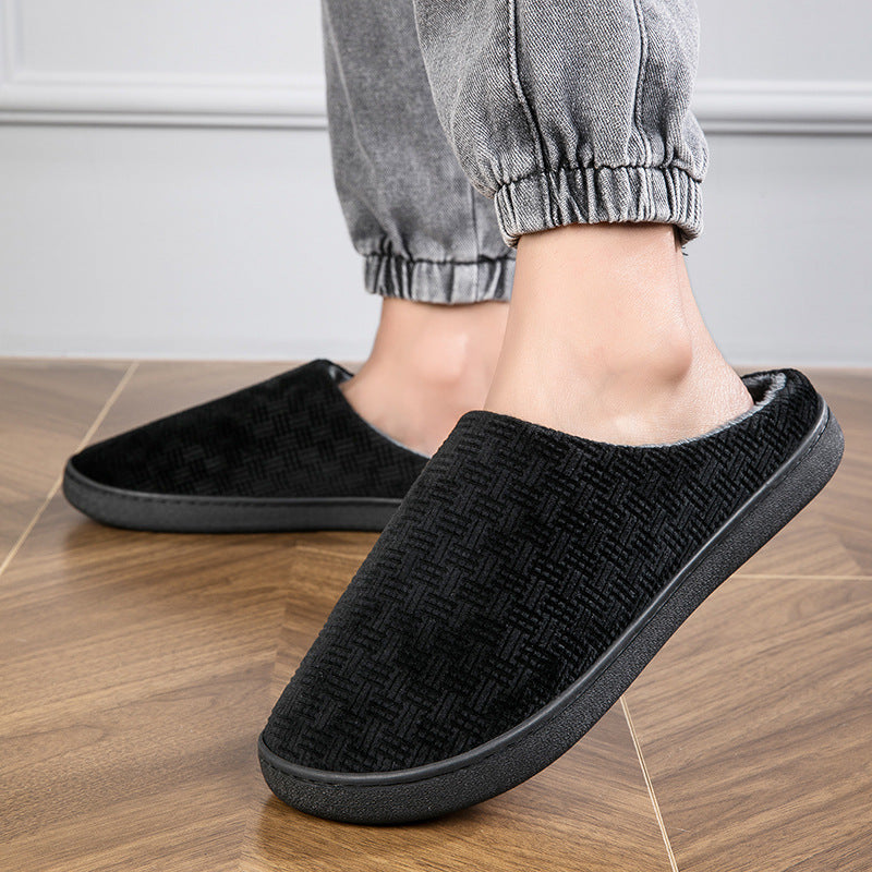Extras Size Cotton Slippers Men's Winter Home 46 Plus Size Plus Size 47 Non-Slip Thick Bottom 48 Dad Slippers Men's Winter