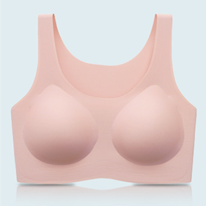 [High Quality] Red Endless Underwear Big Chest Small Thin plus size Sports Vest Bra