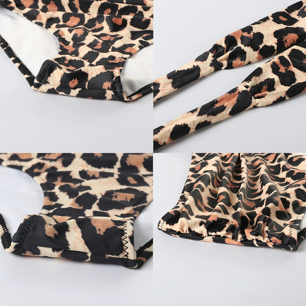 Leopard Swimsuit Women Snake Print Bikini 2021 Sexy Cross Ba