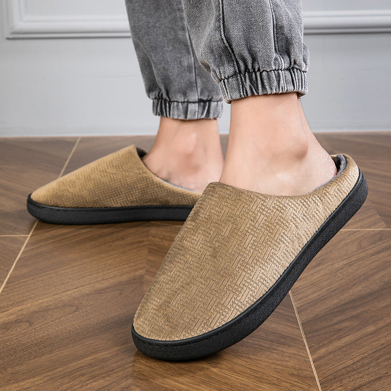 Extras Size Cotton Slippers Men's Winter Home 46 Plus Size Plus Size 47 Non-Slip Thick Bottom 48 Dad Slippers Men's Winter
