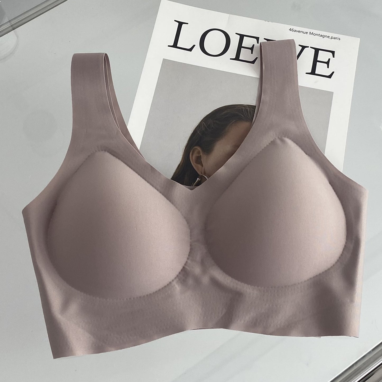 [High Quality] Red Endless Underwear Big Chest Small Thin plus size Sports Vest Bra