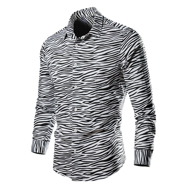 Foreign trade new cross-border Amazon spring and autumn Europe and the United States men's leisure fashion multi-color flower shirt shirt tide long sleeve