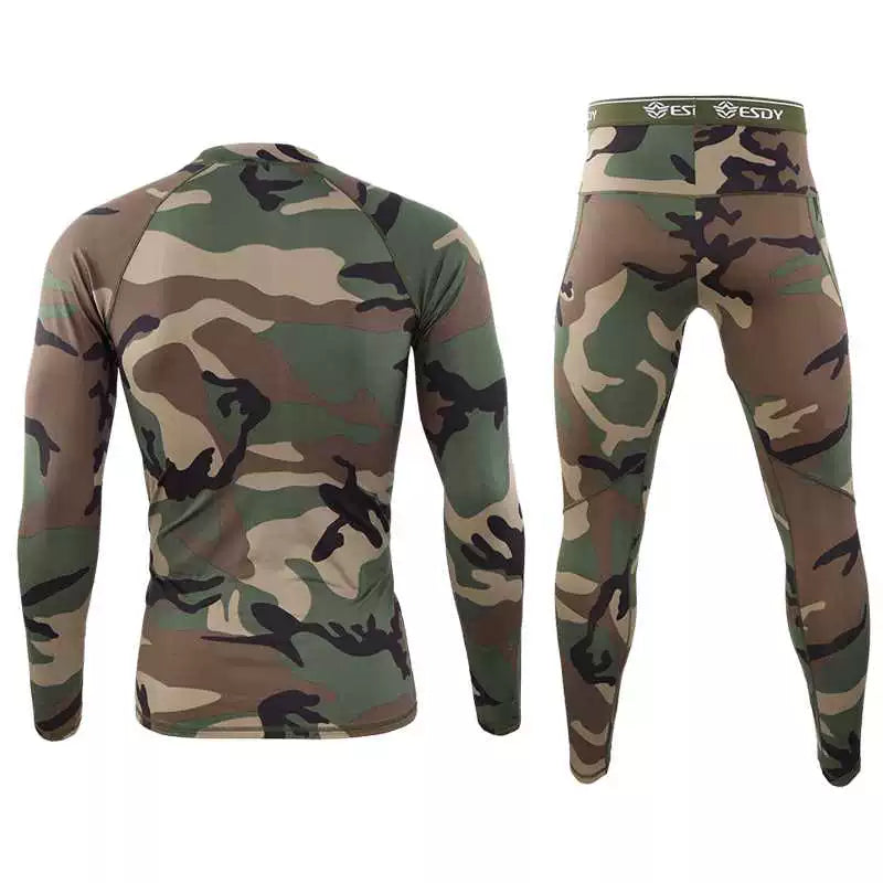 Men's Camouflage Thermal Underwear Set Winter Long Johns Men