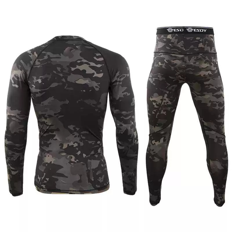 Men's Camouflage Thermal Underwear Set Winter Long Johns Men