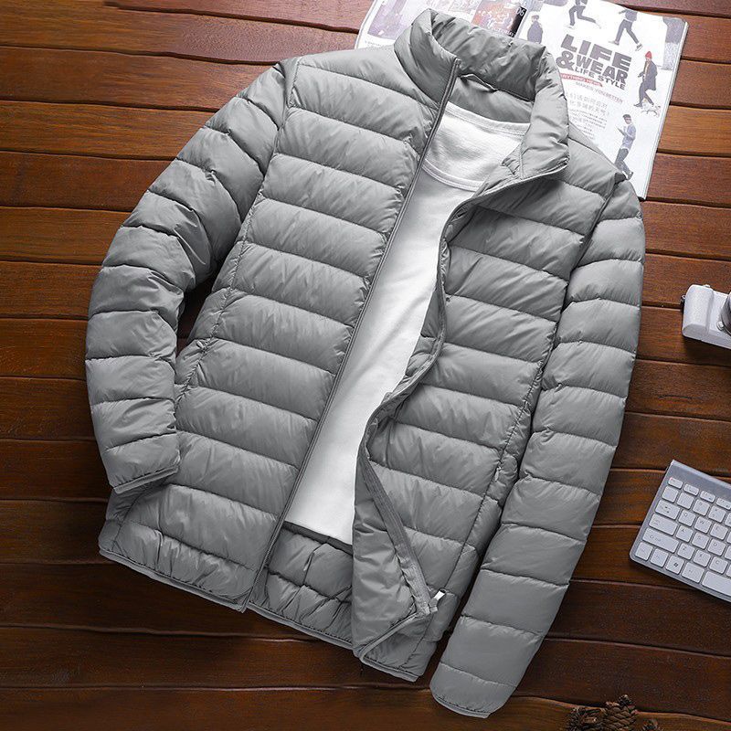 Winter Lightweight fleece-lined Cotton-padded Coat Hooded Men's Korean Style Slim-fit Cotton-padded Coat Men's Warm Jacket Short Cotton-padded Coat Trendy