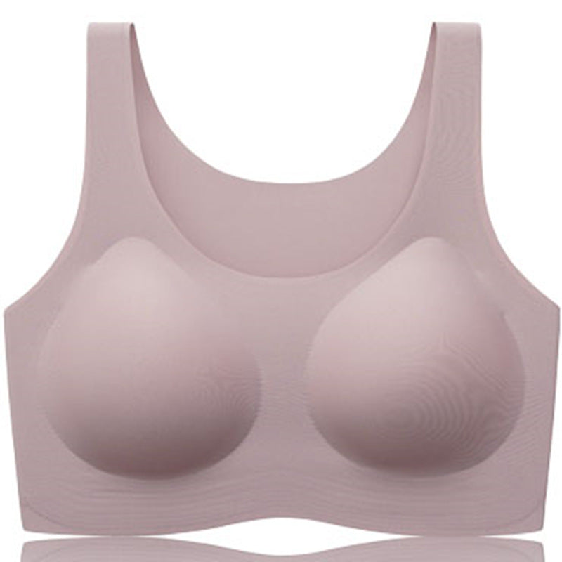 [High Quality] Red Endless Underwear Big Chest Small Thin plus size Sports Vest Bra