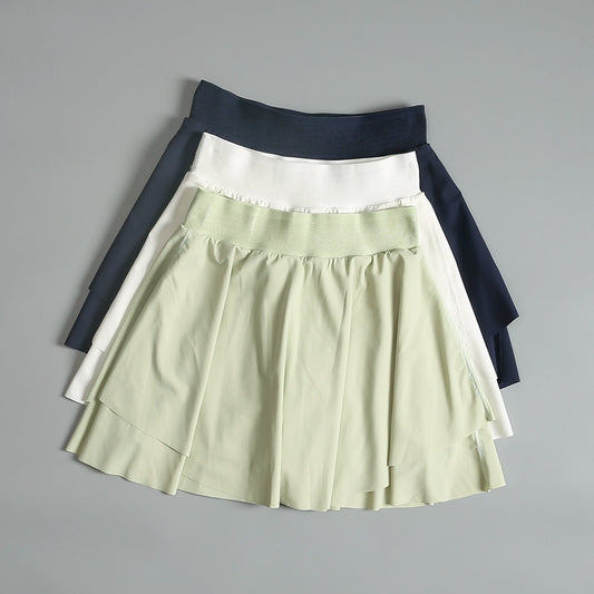 Yoga Female Fashion Tape Fitness Badminton Pleated Skirt