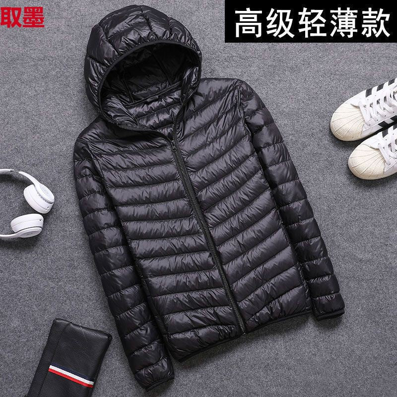 Winter Lightweight fleece-lined Cotton-padded Coat Hooded Men's Korean Style Slim-fit Cotton-padded Coat Men's Warm Jacket Short Cotton-padded Coat Trendy