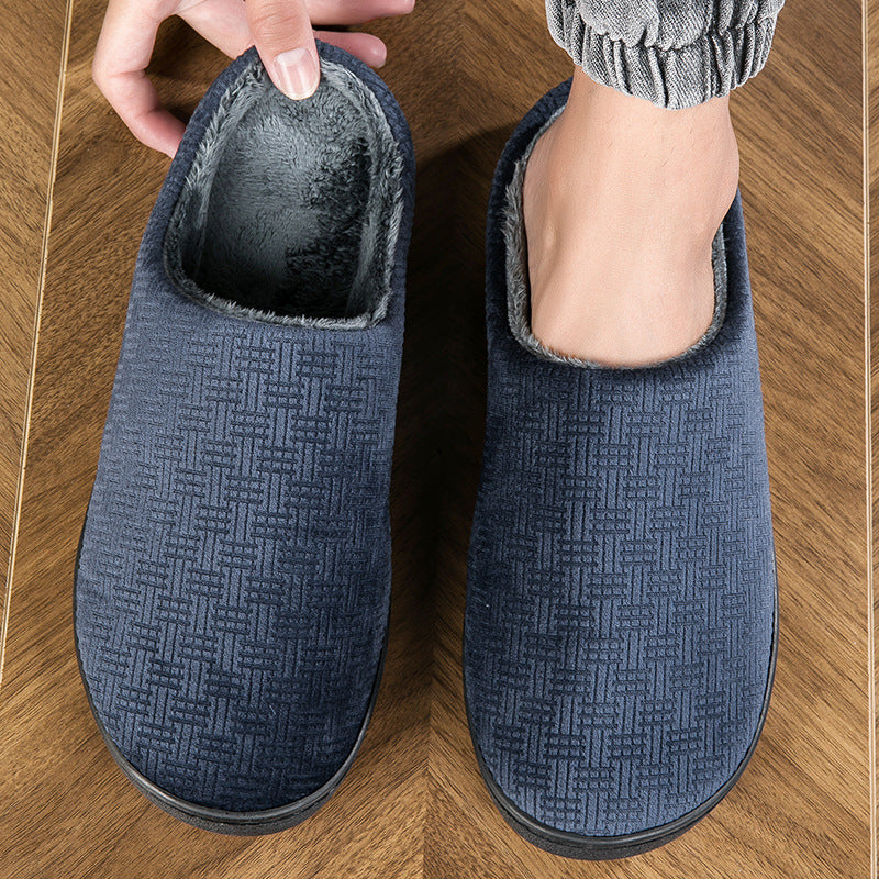 Extras Size Cotton Slippers Men's Winter Home 46 Plus Size Plus Size 47 Non-Slip Thick Bottom 48 Dad Slippers Men's Winter