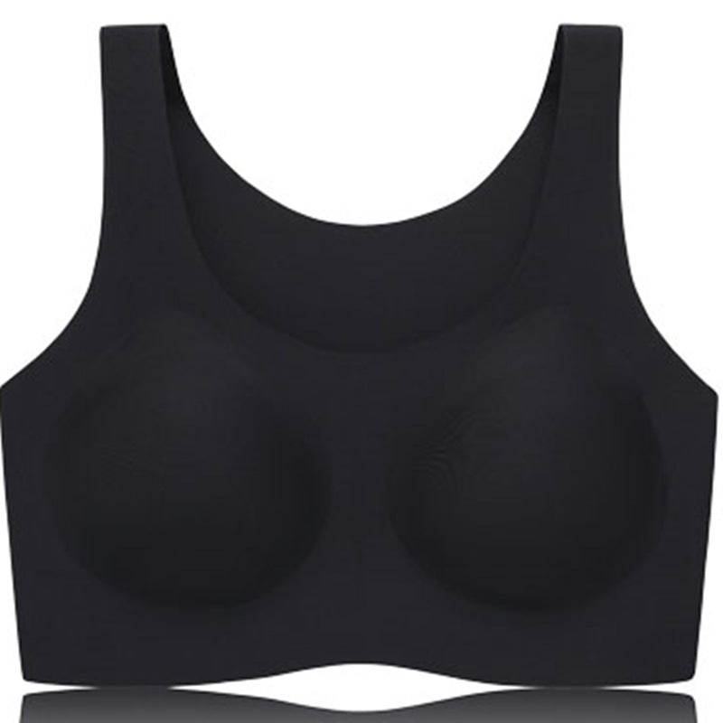 [High Quality] Red Endless Underwear Big Chest Small Thin plus size Sports Vest Bra