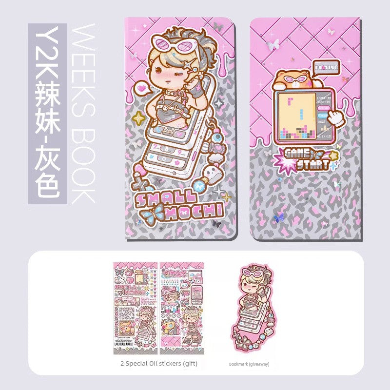 Little Fried Glutinous Rice Cake Stuffed with Bean Paste Journal Book Girl Good-looking Weeks Journal Book Suit Y2g Preppy Style Kids Girl Cute Little