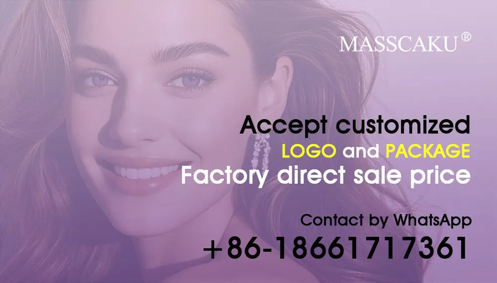 MASSCAKU Easy Fanning Bloom Eyelashes Austomatic Flowering Volume Faux Mink Individual Lashes Thick Natural Eyelash Extension