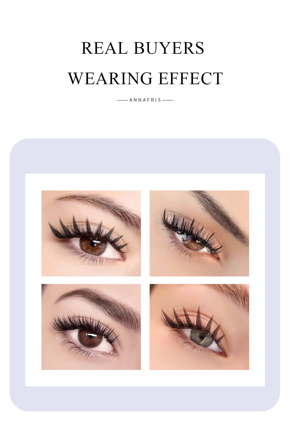 ANNAFRIS Comic Spire Eyelash Extension Premade Fans Natural Cashmere Manga False Eyelash Natural Soft Feather Shape Pteris Lash