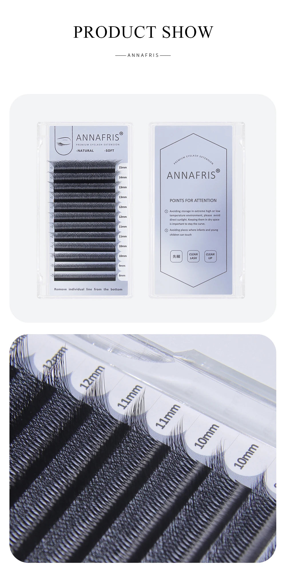 ANNAFRIS Premade Volume Fan YY 3D 4D 5D W-Shaped Lash Automatic Flowering W Lashes Extension Natural Soft Full Dense Mink Lash