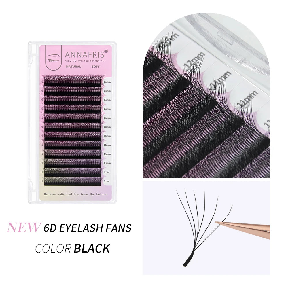 ANNAFRIS Premade Volume Fan YY 3D 4D 5D W-Shaped Lash Automatic Flowering W Lashes Extension Natural Soft Full Dense Mink Lash