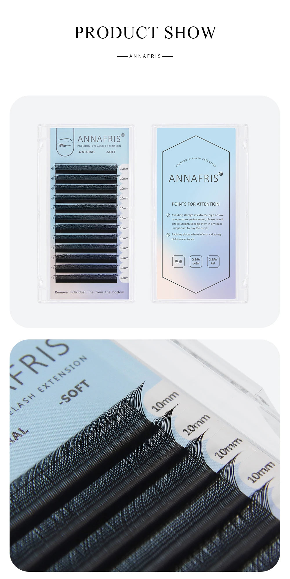 ANNAFRIS Premade Volume Fan YY 3D 4D 5D W-Shaped Lash Automatic Flowering W Lashes Extension Natural Soft Full Dense Mink Lash