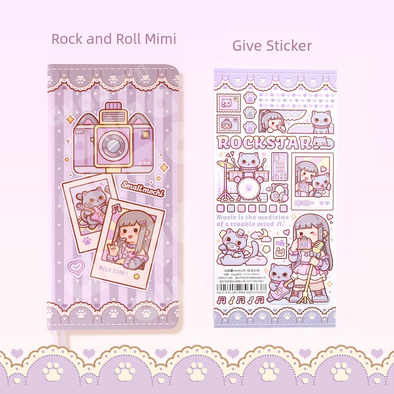 Little Fried Glutinous Rice Cake Stuffed with Bean Paste Journal Book Girl Good-looking Weeks Journal Book Suit Y2g Preppy Style Kids Girl Cute Little