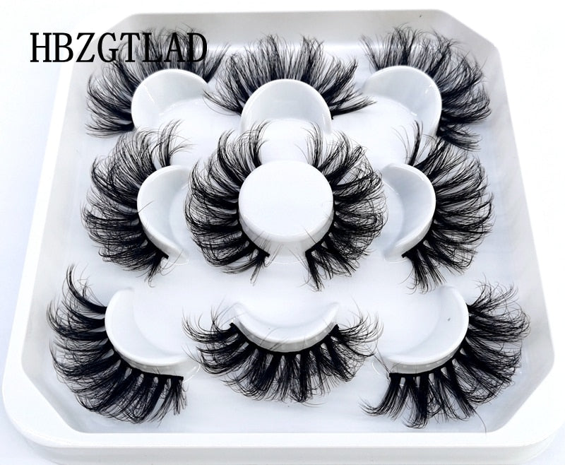 New 5 pairs natural false eyelashes fake lashes long makeup 3d mink lashes eyelash extension mink eyelashes for beauty 9D14