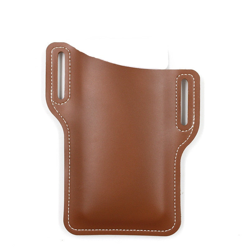Men Phone Case Holster Cellphone Loop Holster Belt Waist Bag Props Leather Purse Phone Wallet Running Pouch Travel Camping Bags
