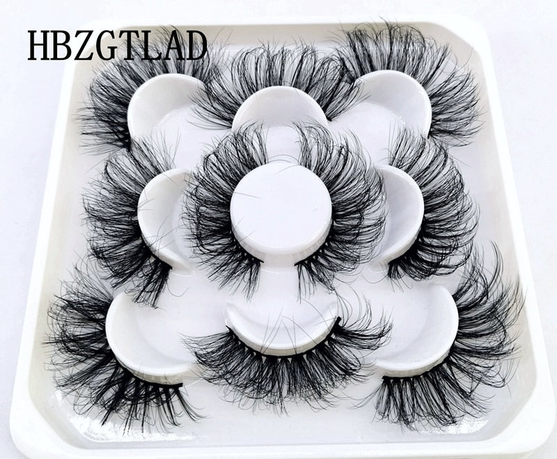New 5 pairs natural false eyelashes fake lashes long makeup 3d mink lashes eyelash extension mink eyelashes for beauty 9D14