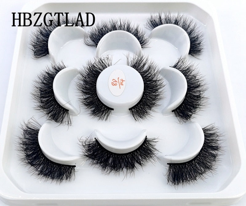 New 5 pairs natural false eyelashes fake lashes long makeup 3d mink lashes eyelash extension mink eyelashes for beauty 9D14