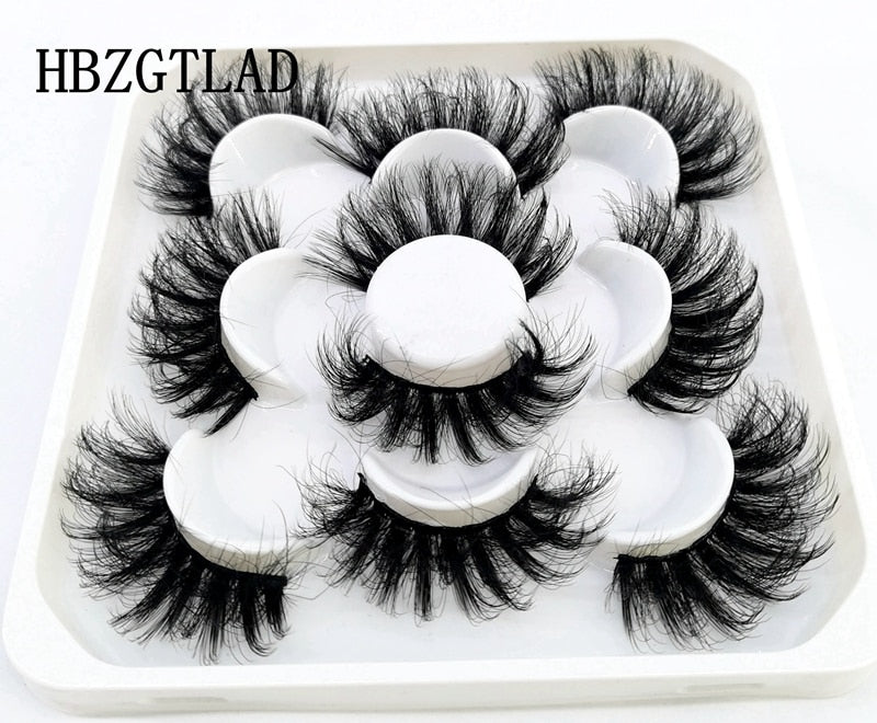 New 5 pairs natural false eyelashes fake lashes long makeup 3d mink lashes eyelash extension mink eyelashes for beauty 9D14
