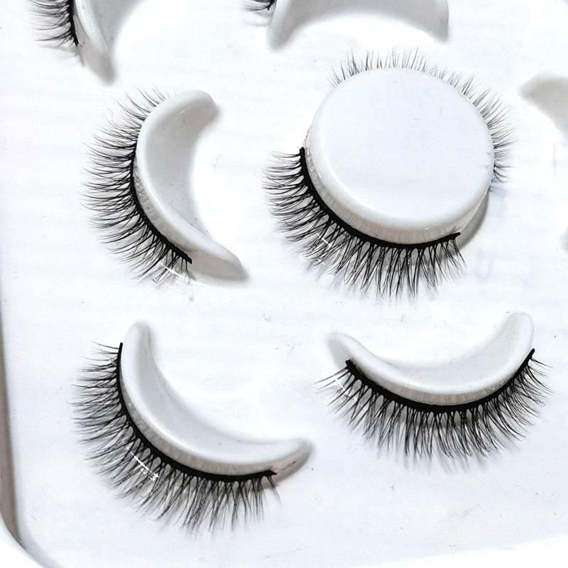 New 5 pairs natural false eyelashes fake lashes long makeup 3d mink lashes eyelash extension mink eyelashes for beauty 9D14