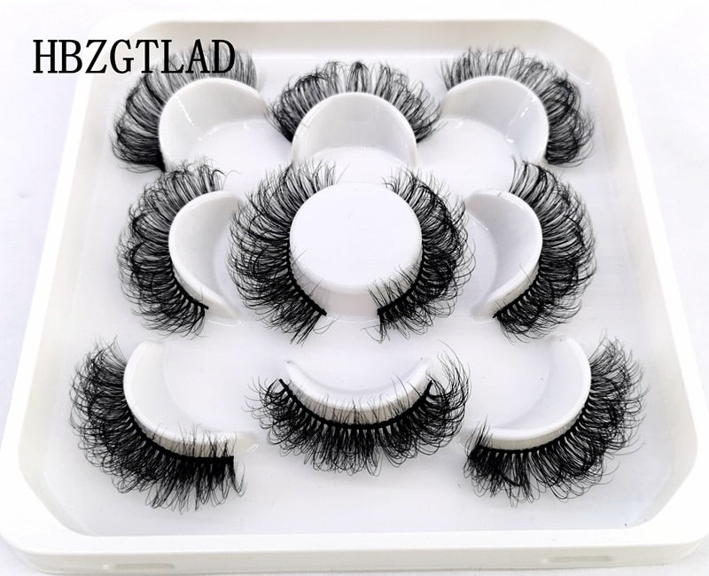 New 5 pairs natural false eyelashes fake lashes long makeup 3d mink lashes eyelash extension mink eyelashes for beauty 9D14