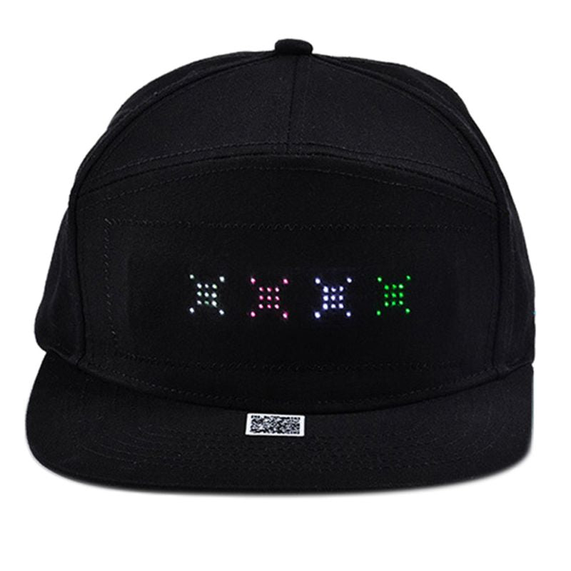 Men Women Bluetooth LED APP Controlled Baseball Hat Message Display Hip Hop Cap