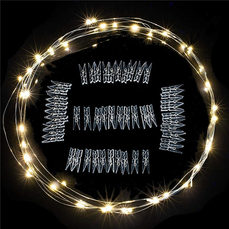 Photo Clip USB LED String Lights Fairy Lights Outdoor Battery Operated Led Garland String Lights For Bedroom Home Decoration