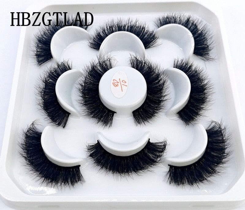 New 5 pairs natural false eyelashes fake lashes long makeup 3d mink lashes eyelash extension mink eyelashes for beauty 9D14