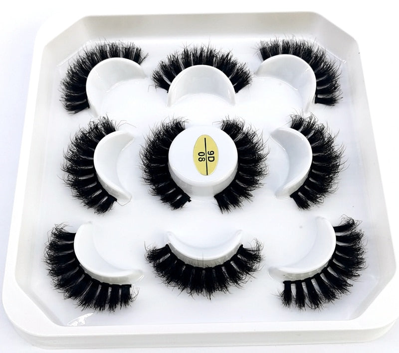 New 5 pairs natural false eyelashes fake lashes long makeup 3d mink lashes eyelash extension mink eyelashes for beauty 9D14