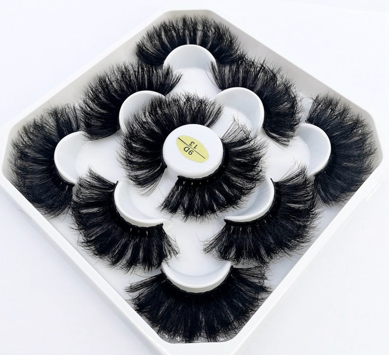 New 5 pairs natural false eyelashes fake lashes long makeup 3d mink lashes eyelash extension mink eyelashes for beauty 9D14