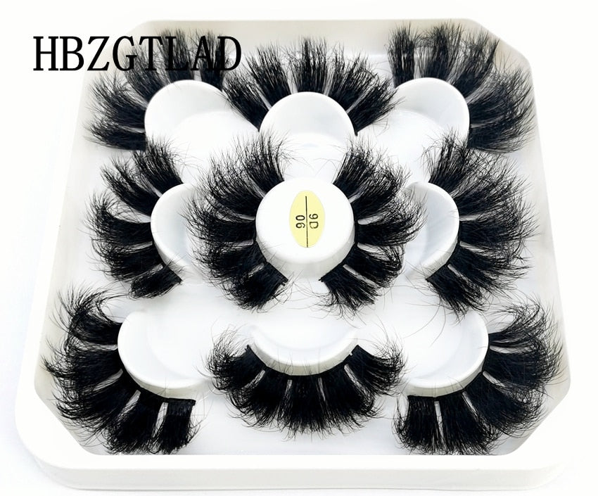 New 5 pairs natural false eyelashes fake lashes long makeup 3d mink lashes eyelash extension mink eyelashes for beauty 9D14
