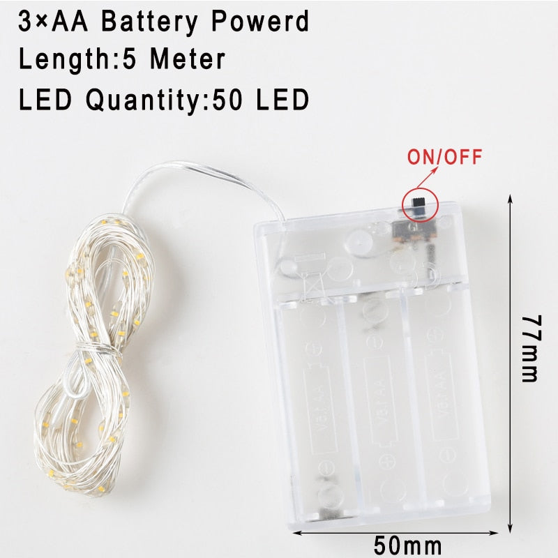 Photo Clip USB LED String Lights Fairy Lights Outdoor Battery Operated Led Garland String Lights For Bedroom Home Decoration