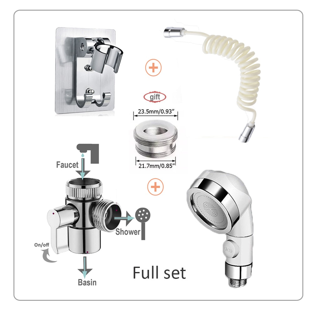 External Shower Faucet Holder Artifact Wash Hair Pet Washer Bathroom Kitchen Basin Tap Filter Flexible Hose Bidet Spray Gun