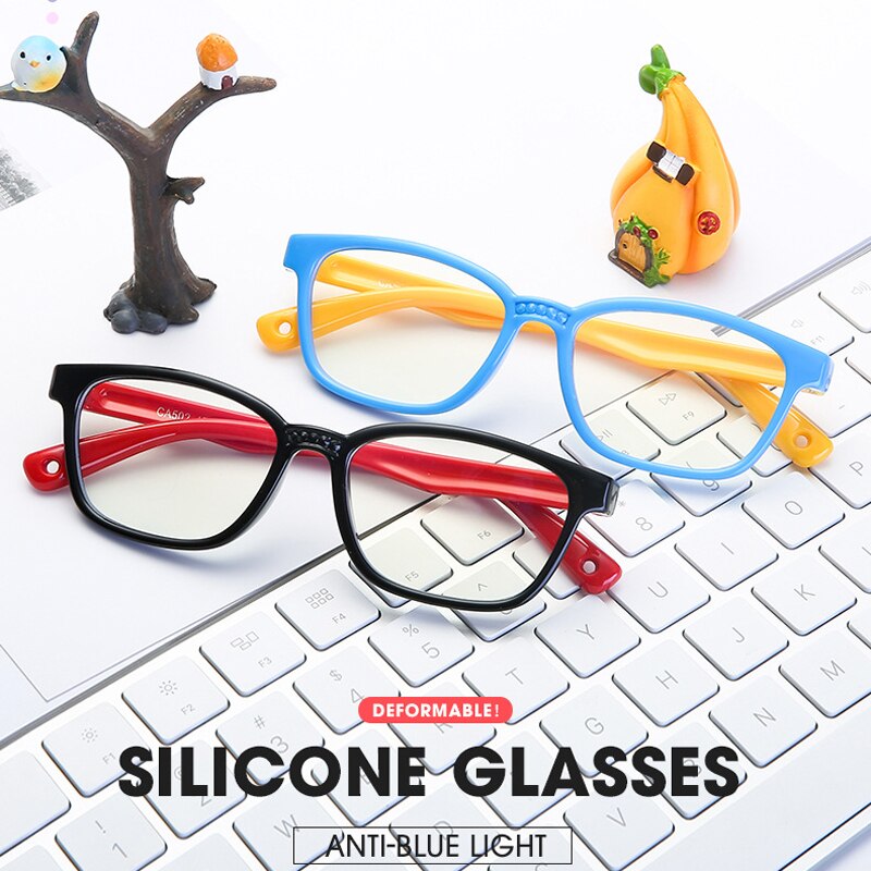 iboode Blue Light Blocking Glasses Kids Boy Girl Square Computer Eyeglasses Clear Lens Optical Glasses Frame UV400 Oculos Garfas