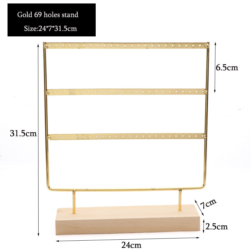 New Steel Stand for Earrings Pendants Bracelets Jewelry Display Stud Earrings Holder Jewellery Rack 3 Colors