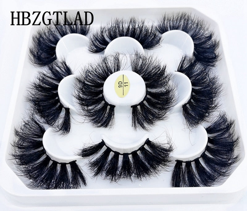 New 5 pairs natural false eyelashes fake lashes long makeup 3d mink lashes eyelash extension mink eyelashes for beauty 9D14